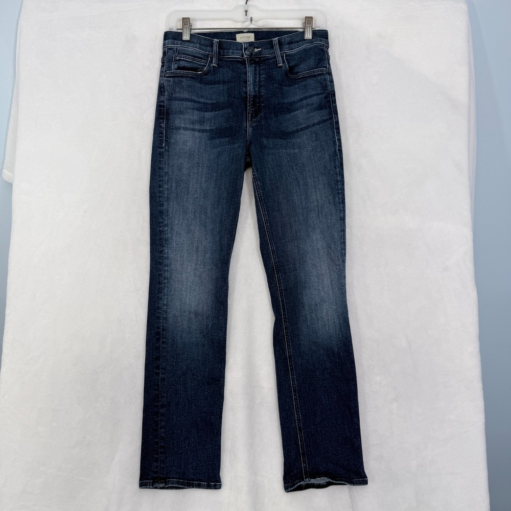 Mother Jeans Womens 28x28 Blue The Mid Rise Dazzler Ankle Stretch Dark Wash